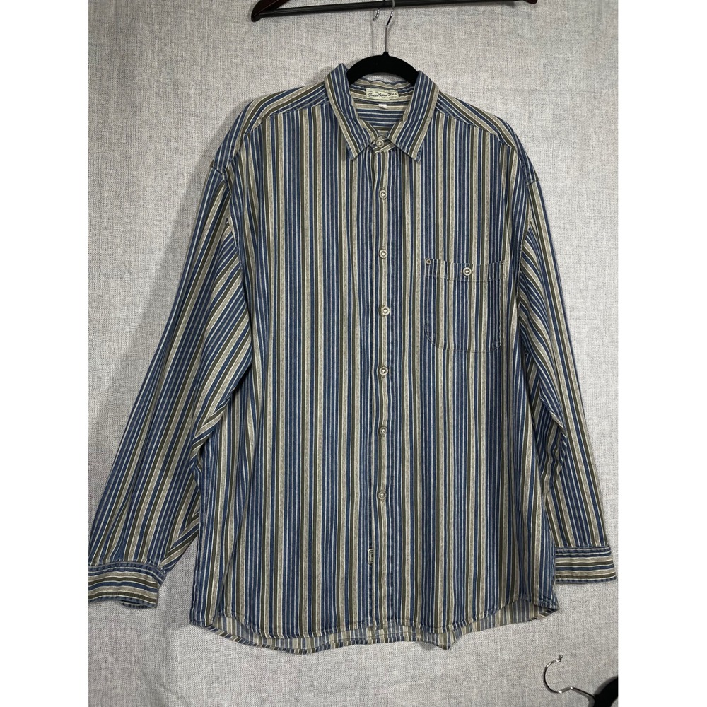 Vintage Guess Jeans USA Men XL Striped Button‎ Up Shirt Long Sleeve Menswear - Picture 12 of 12